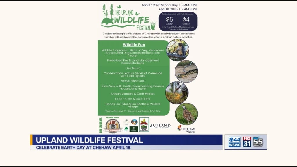 Upland Wildlife Festival Returns To Chehaw Park For Earth Day Weekend