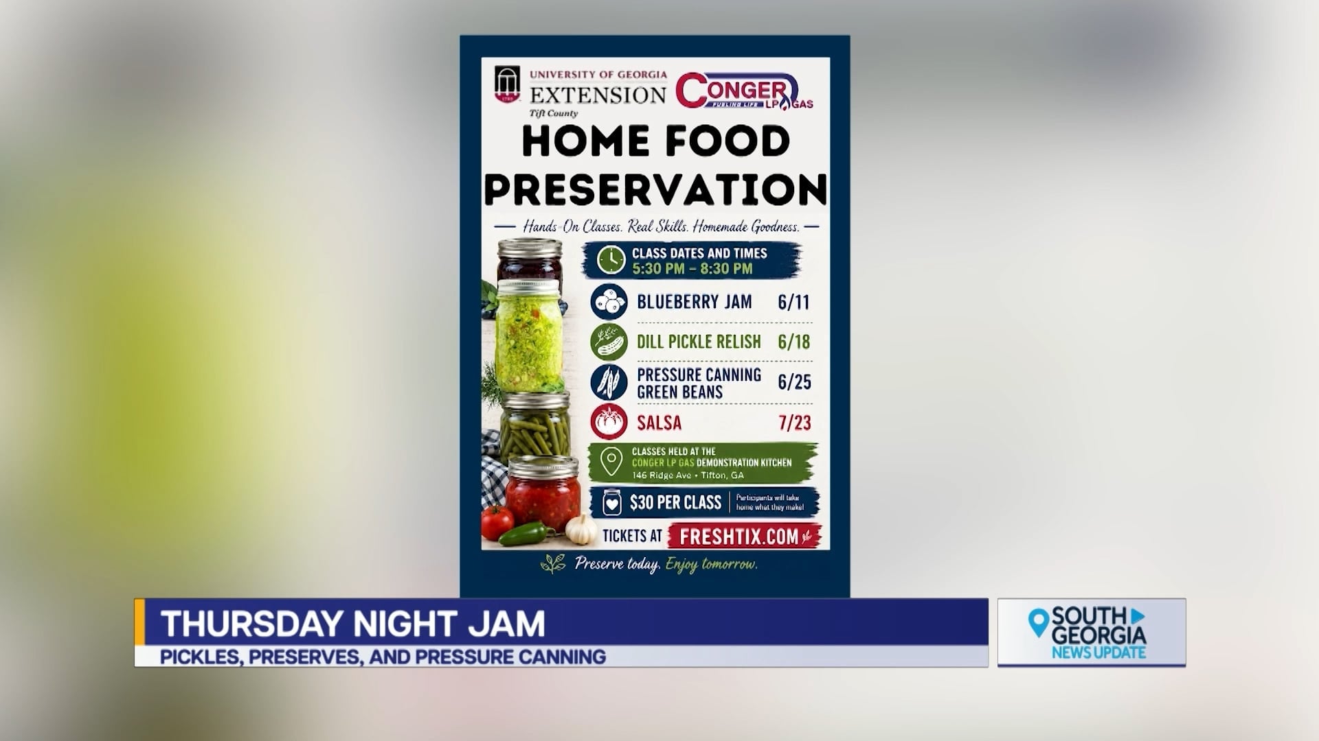 Canning and Home Food Preservation Classes in Tifton