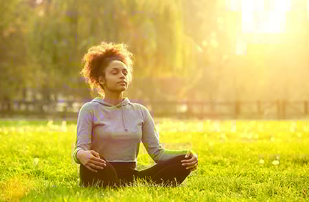 Woman Sun Meditating 40878150 M