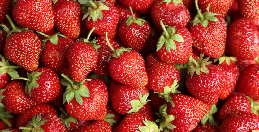 Tasty Ripe Strawberries As Background, Top View