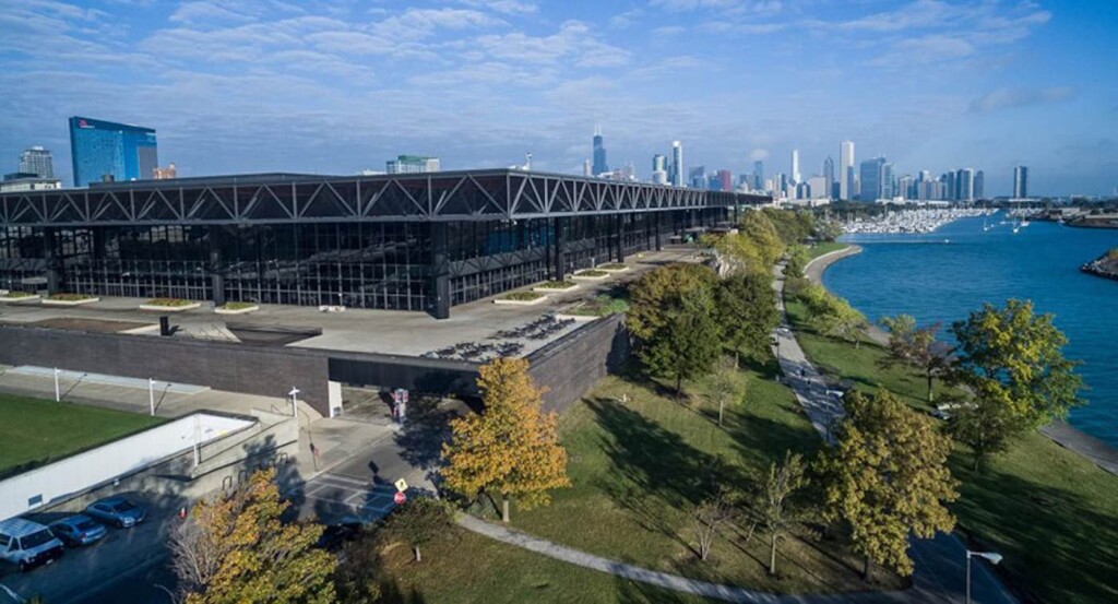 Chicago Skyline Behind The Lakeside Center Overlooking Lake Michigan Photo Courtesy Of The Metropolitan Pier And Exposition Authority