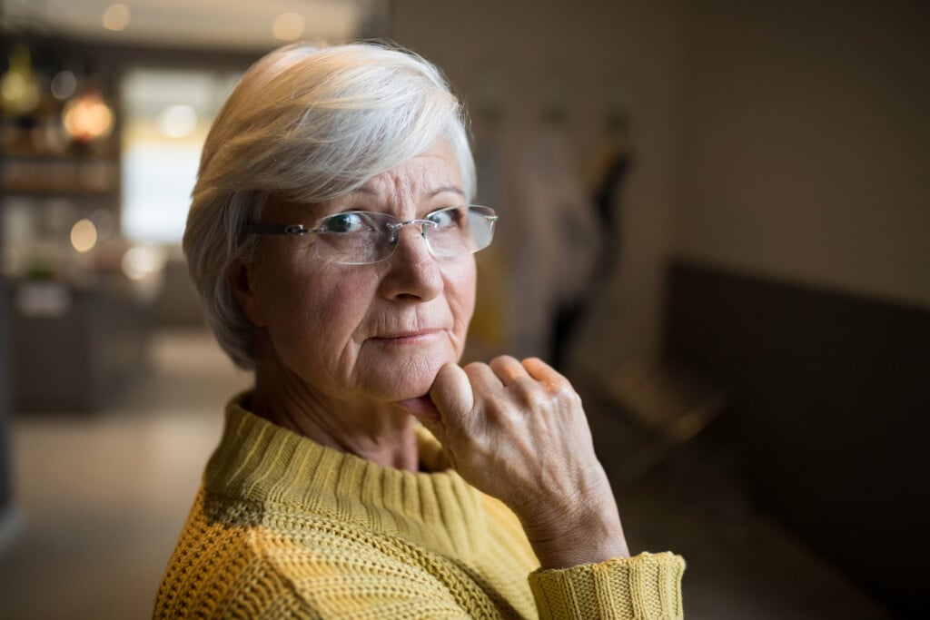 Smiling Senior Woman Looking At Camera