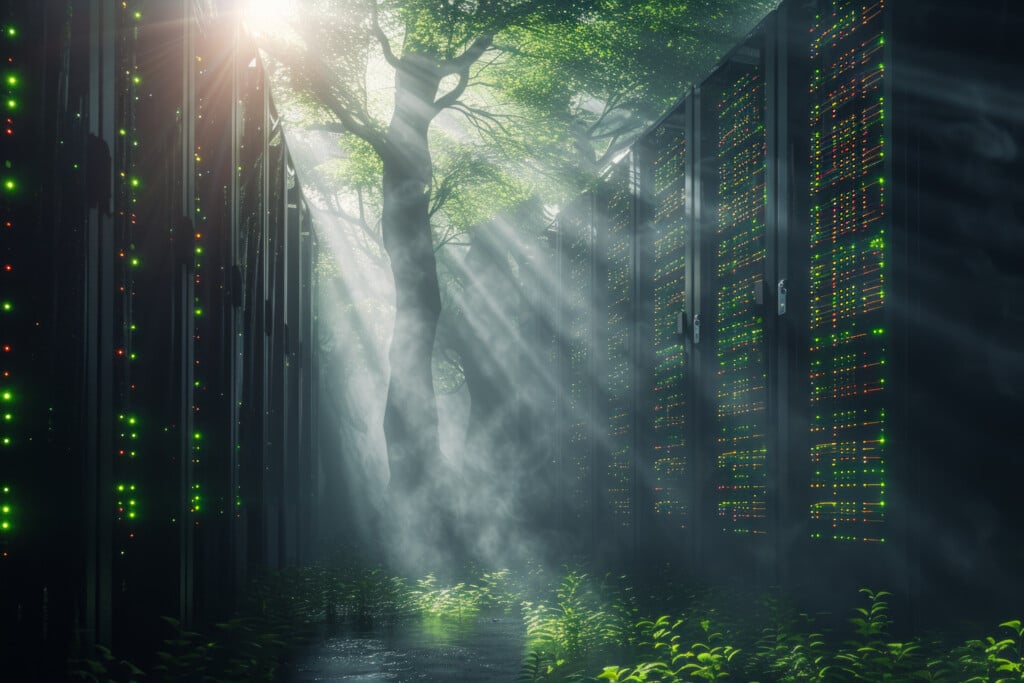 Green Data Center In The Middle Of The Forest