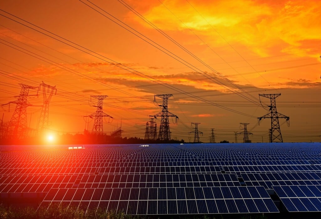 Solar Panels And Pylon