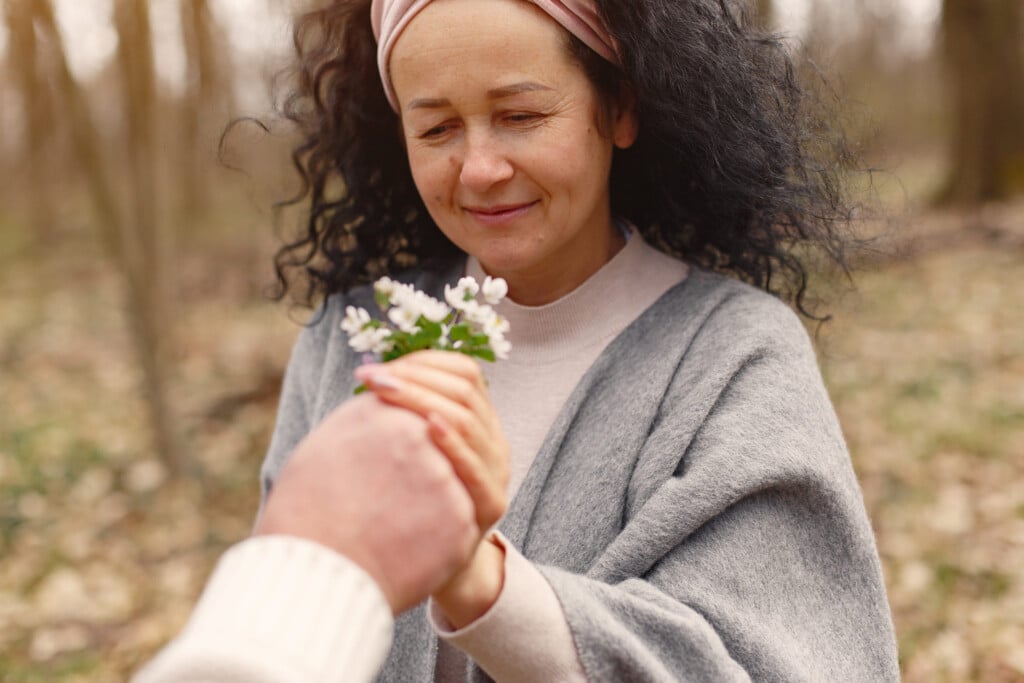 Adult Woman In A Spring Forest