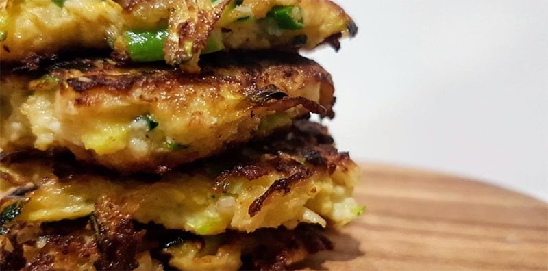 Zucchini And Cauliflower Fritters 800