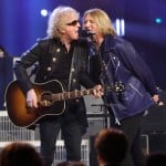 Ian Hunter And Inductee Joe Elliott Of Def Leppard Perform During Conclusion Of The 2019 Rock And Roll Hall Of Fame Induction Ceremony In Brooklyn, New York