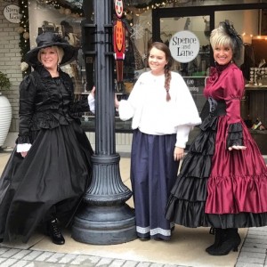 Victorian steampunk-clad merchants