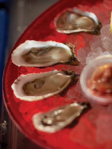 Oysters on the half shell.