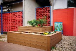 Gardening boxes at Sabal Palm Elementary,