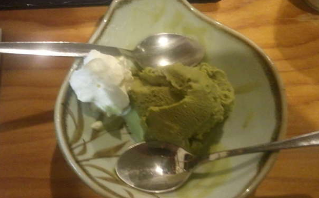 fried green tea ice cream