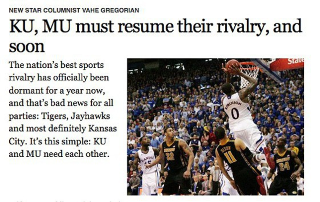 Kansas vs. Missouri is the 'best sports rivalry' in the nation?