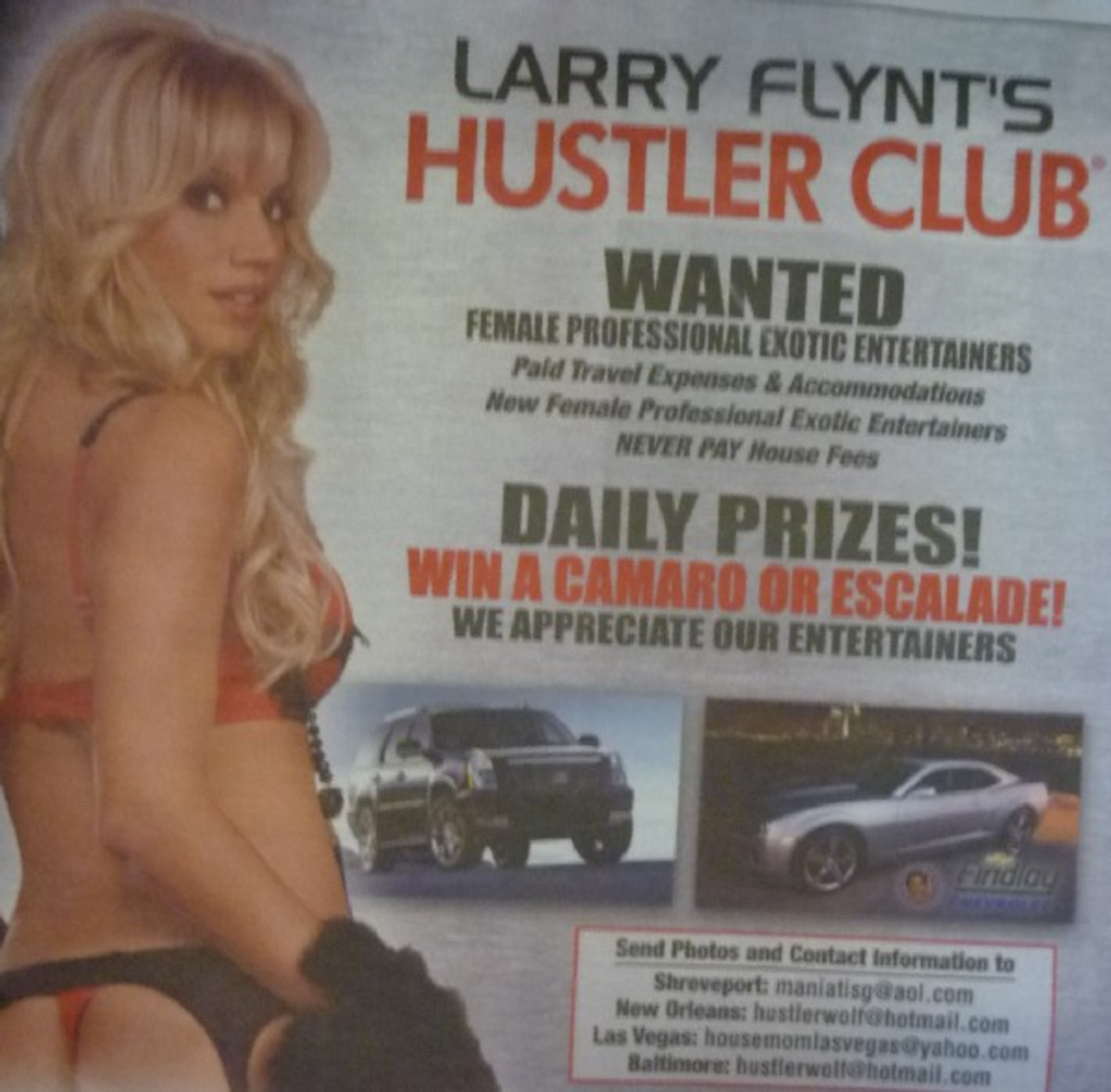 Larry Flynt's Hustler Club Archives The Pitch