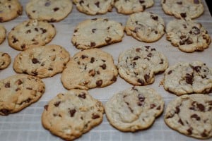 Warm Chocolate Chip Cookies From Miss Sweetie's Bakery.