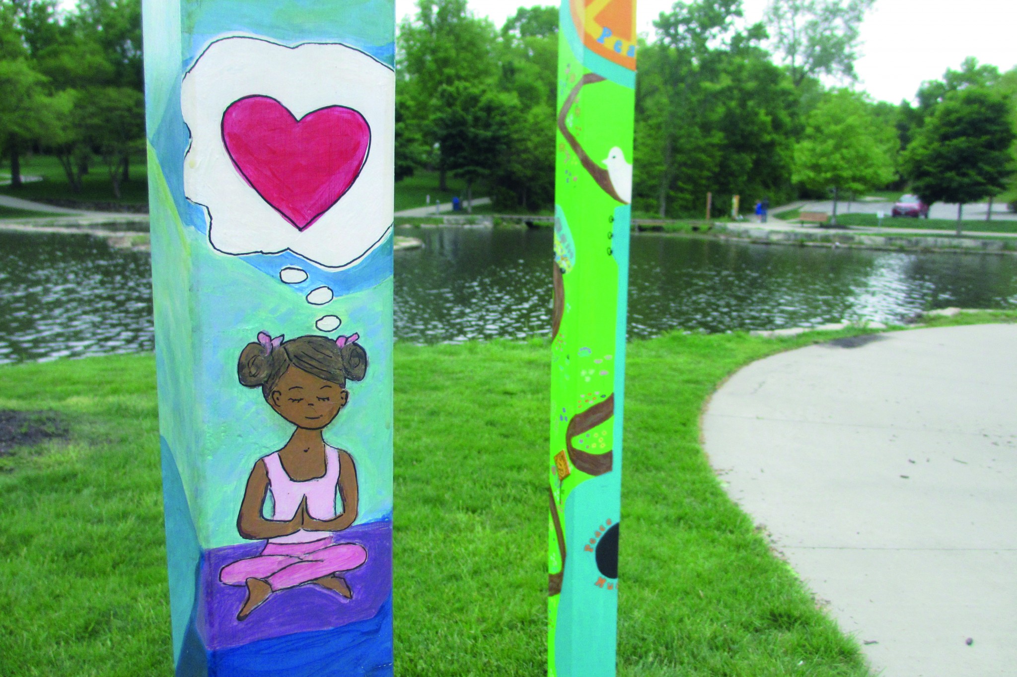 Peace Poles project decorates SarKoPar Trails Park with a community