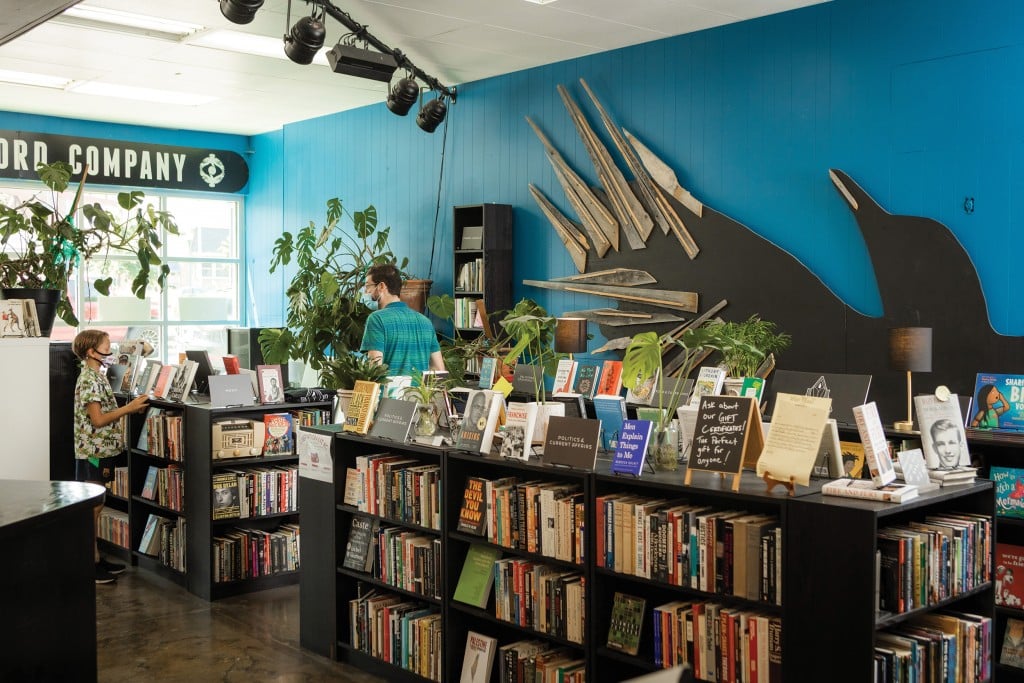 Wise Blood Booksellers in the Mills Record Company building. // Photo by Zach Bauman