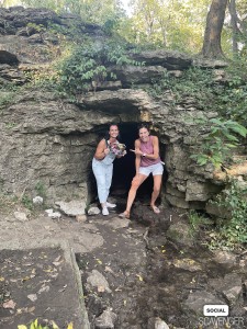 "Met up with another group at the cave. We will win!" // Courtesy team Flossy Pussies
