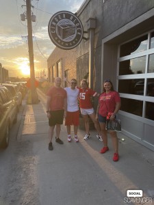 "Team KC KZ says happy 8th birthday to our presenting sponsor, Cinder Block Brewery." // Courtesy team KC KZ