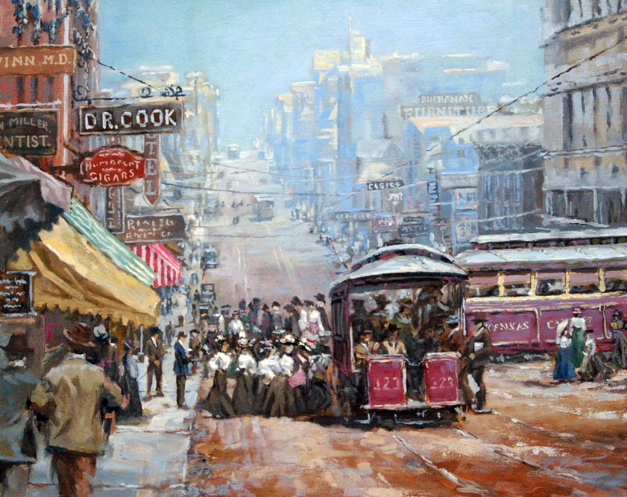Artist Greg Summers paints Kansas City as it once was