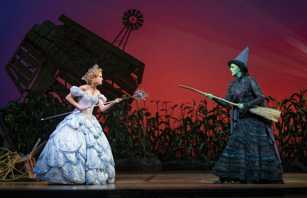Allison Bailey (Glinda) & Talia Suskauer (Elphaba) in the North American Tour of WICKED. // Photo by Joan Marcus