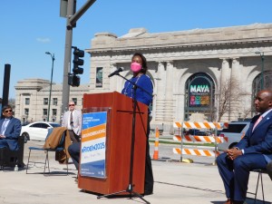 Nuria Fernandez, FTA administrator, spoke at the event. // Photo by Savannah Hawley