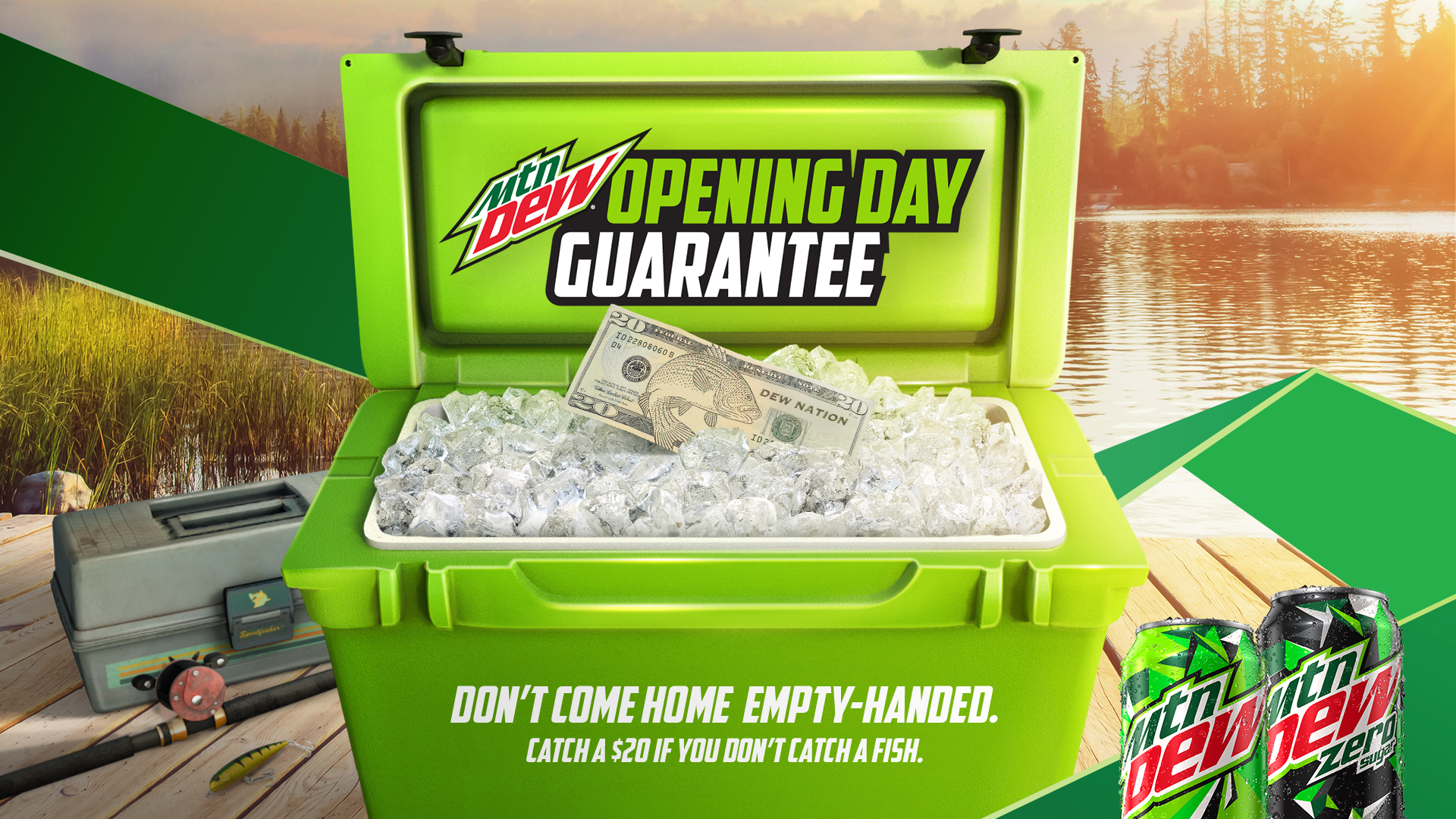 Mountain Dew offers money for failed fishing attempts this