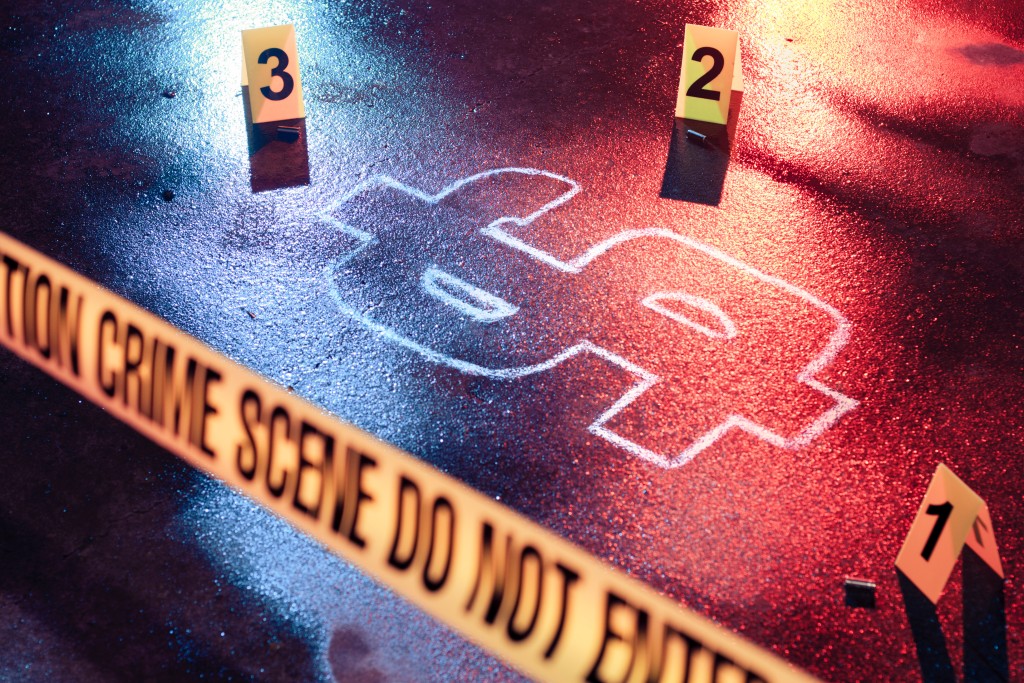 Concept Of Bankruptcy With A Crime Scene