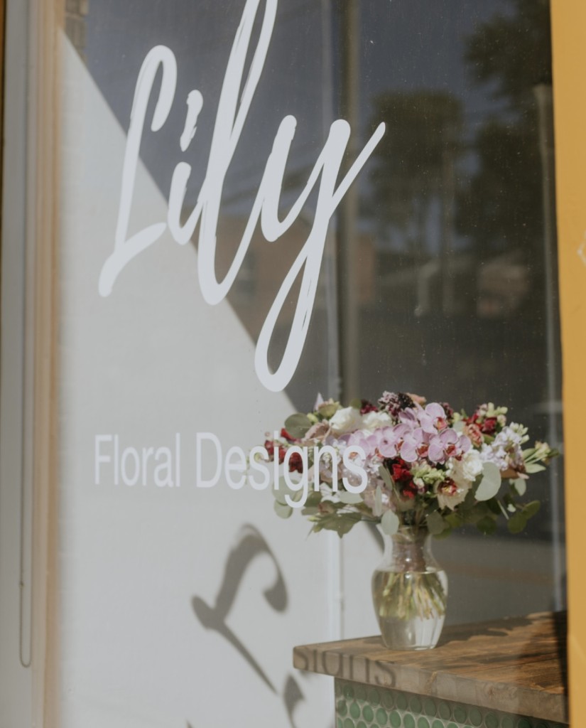 Boutique storefront for Lily Floral Designs blossoms in Columbus Park