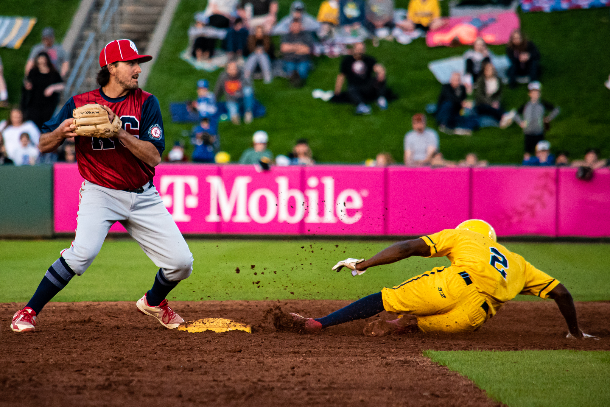 Savannah Bananas vs. KC Monarchs in banana ball at Legends