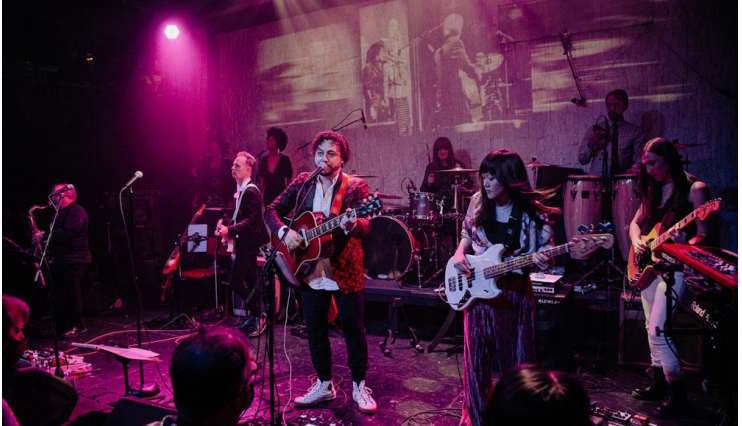The Band That Fell To Earth performs onstage.