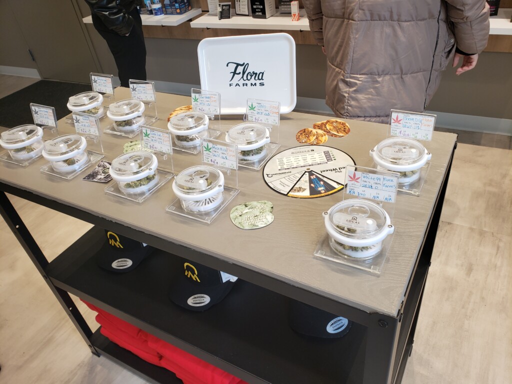 cannabis displayed on a table