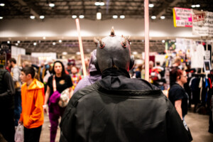 Darth Maul And Other Sith Lords Parade Down The Walk Ways At Planet Comicon 2023