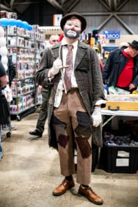 A Gentleman Dressed As Legendary Sad Clown Character "weary Willie", Created By Sedan Kansas Native Emmett Kelly.