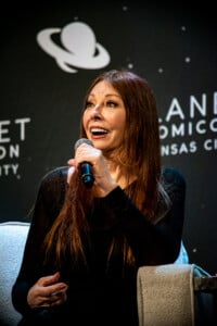Cassandra Peterson, Aka Elvira Mistress Of The Dark, Answering Questions During Her Panel Discussion At Planet Comicon 2023
