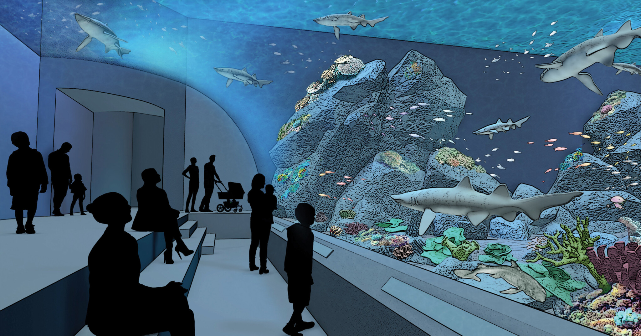 Curated visual reference: Picture Idea: Deep Blue Kc Expansive New Aquarium Coming To Kc Zoo