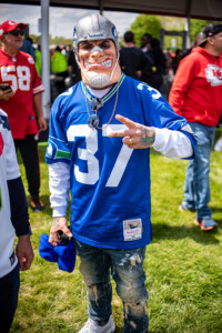 A Seahawks Fan In A Mask During The 2023 Nfl Draft In Kansas City