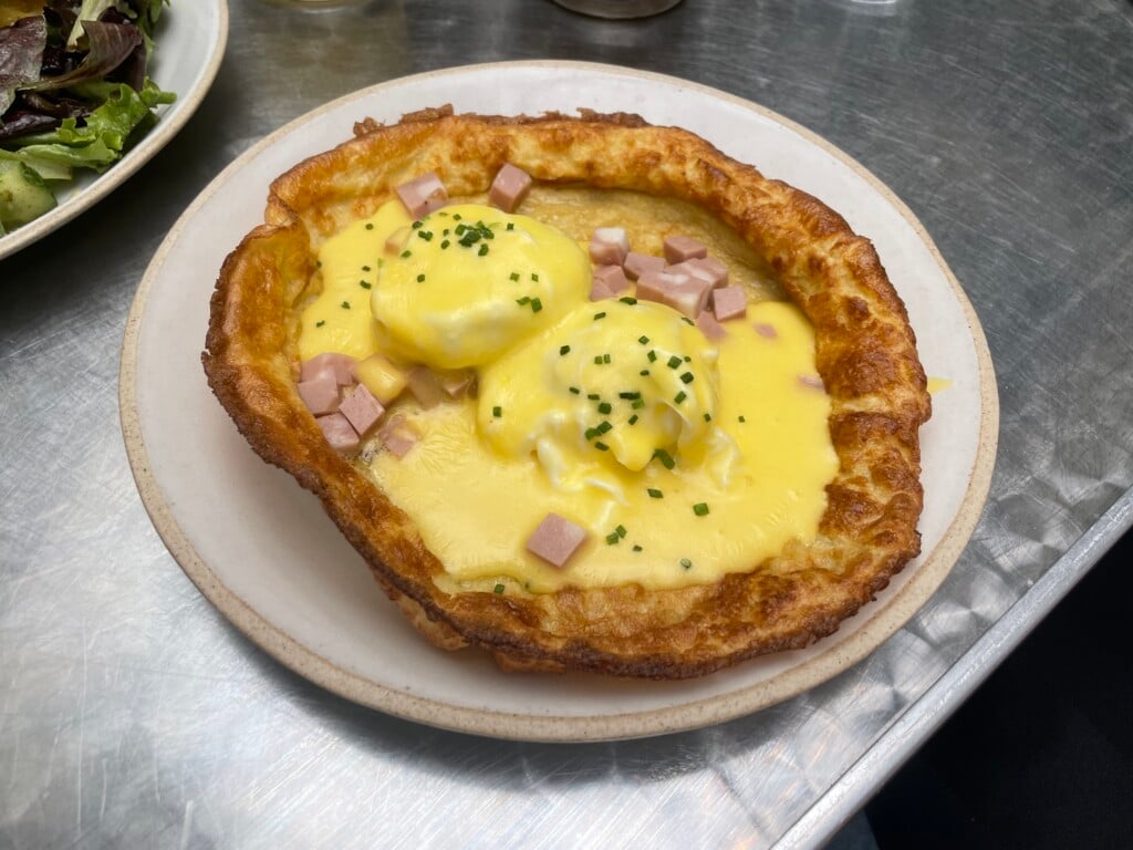 Popover benedict // photo by Cory Swieczkowski