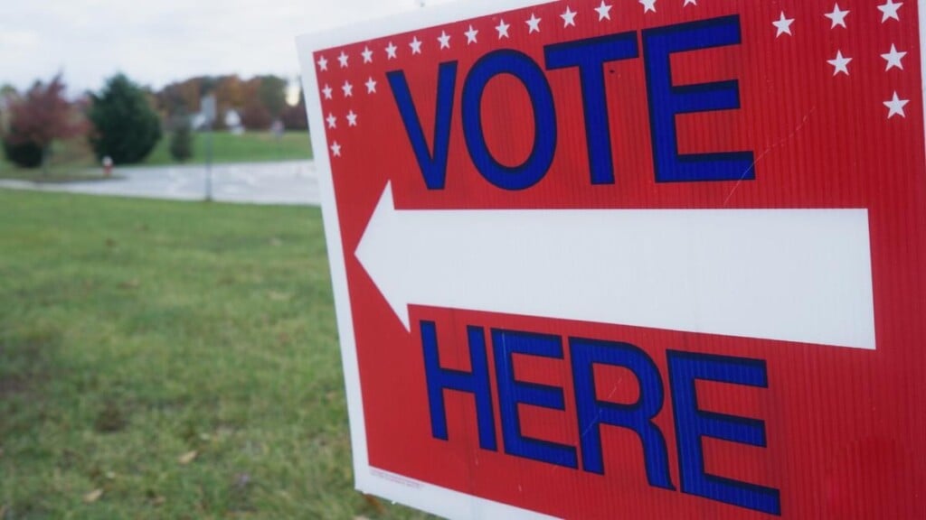 Vote Here Sign