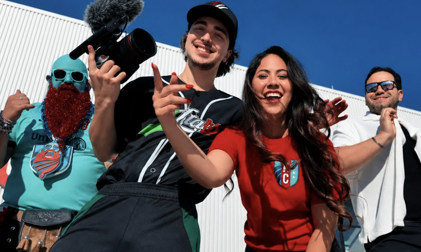 Cast and crew members of the KC Current Teal Town video project