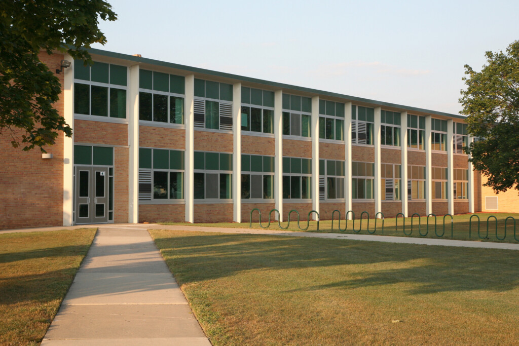 outside of a school building