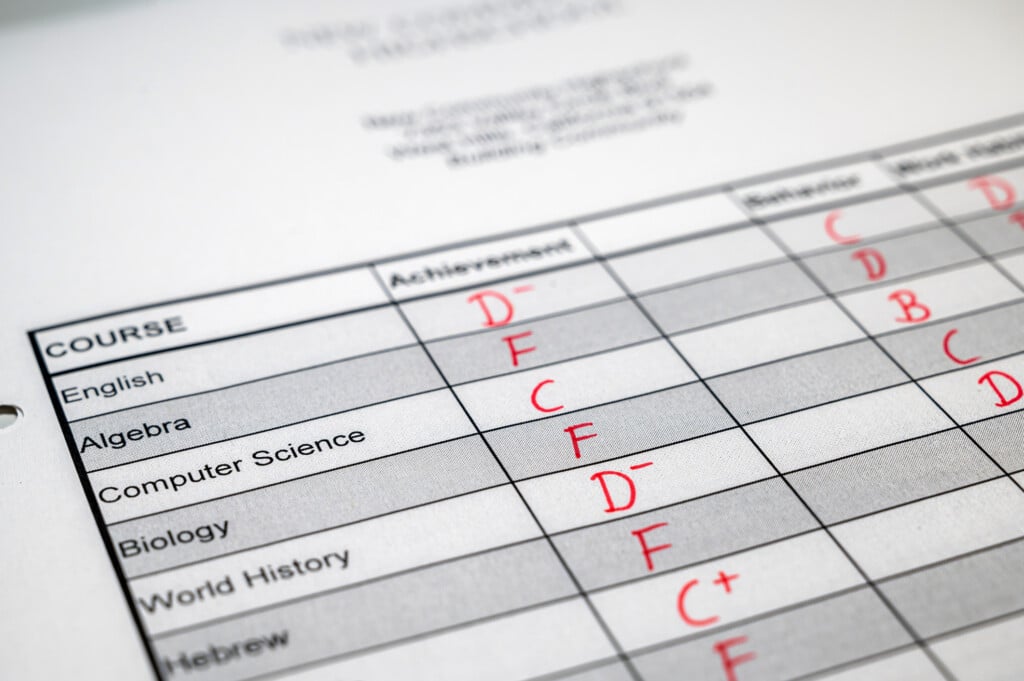 bad report card