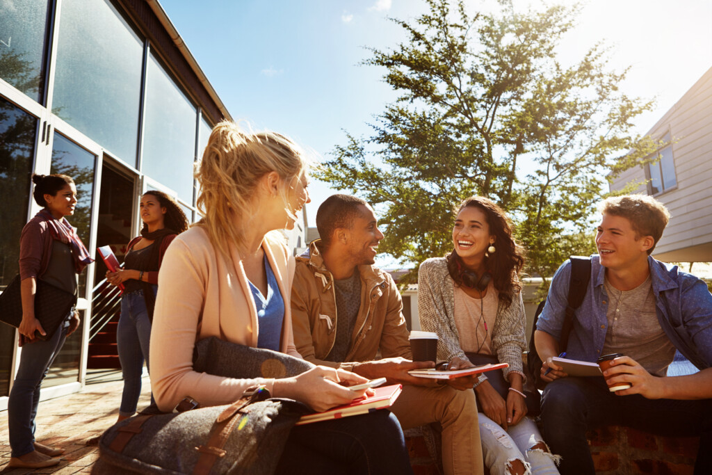 group of friends at college, for article on making new friends at college