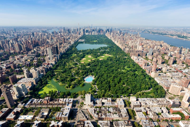 view of central park in the big apple, new york city