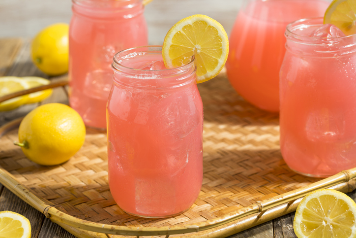 Homemade Fresh Pink Lemonade