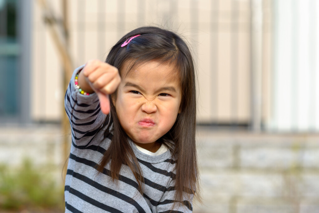 angry young girl, for article on non-adaptive kids
