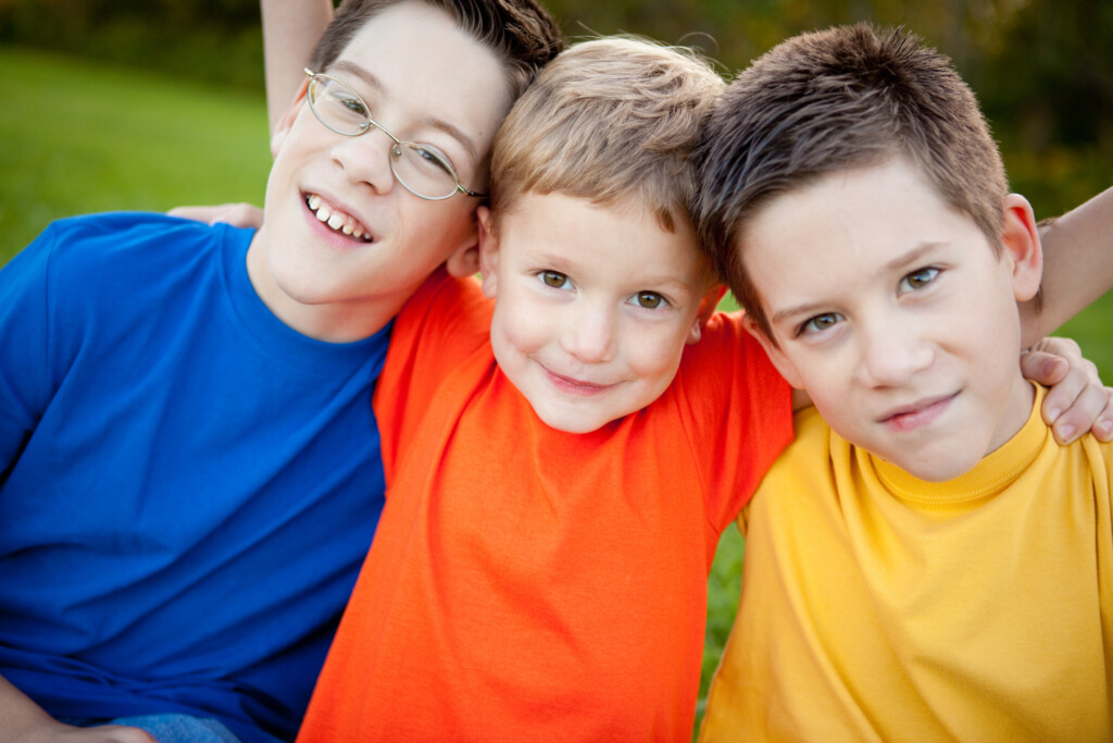 three brothers outside