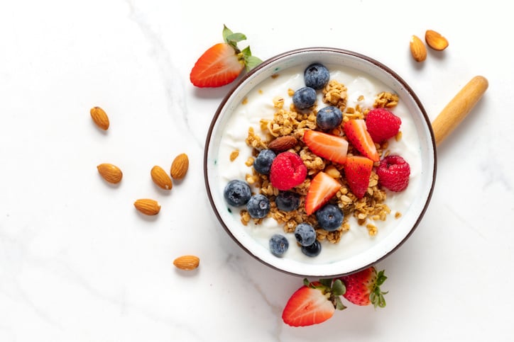 Healthy Breakfast Bowl with granola