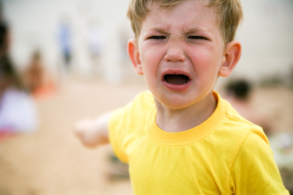 Little Boy having a tantrum. childhood anxiety concept