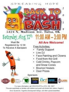 Spreading Hope back to School Bash for children with Special Needs and Disabilities @ Spreading Hope Back to School Bash | Tulsa | Oklahoma | United States