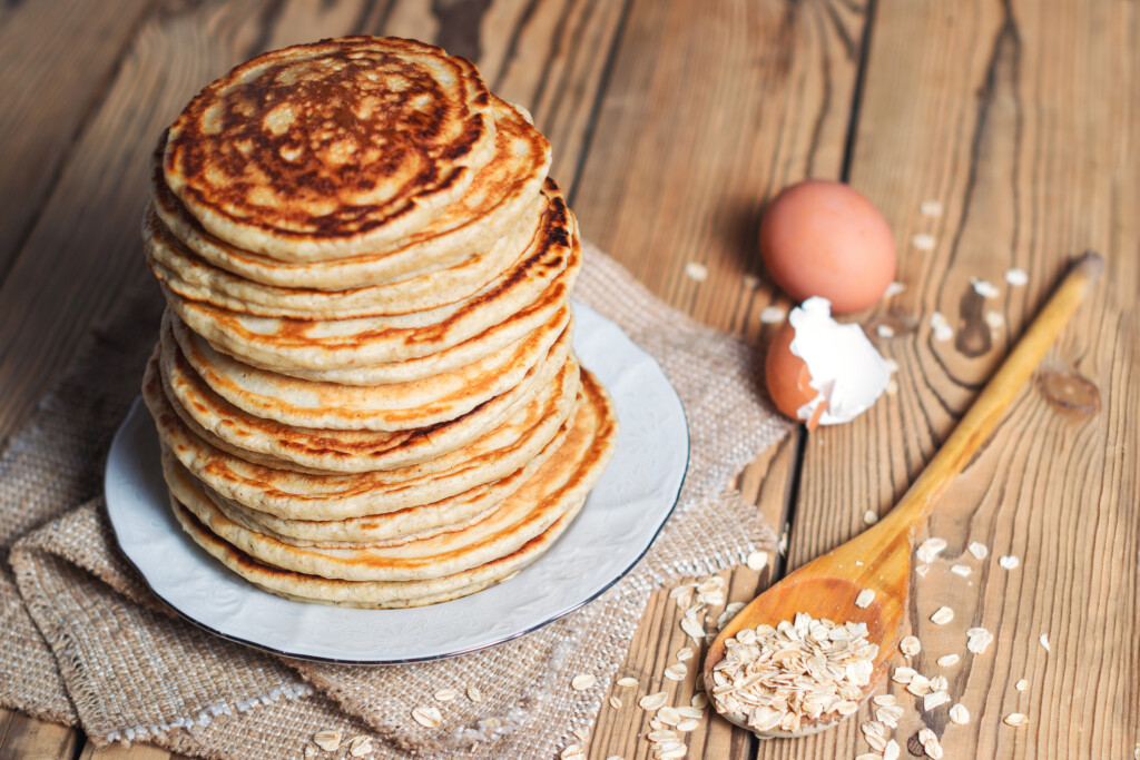 silver dollar oat pancakes